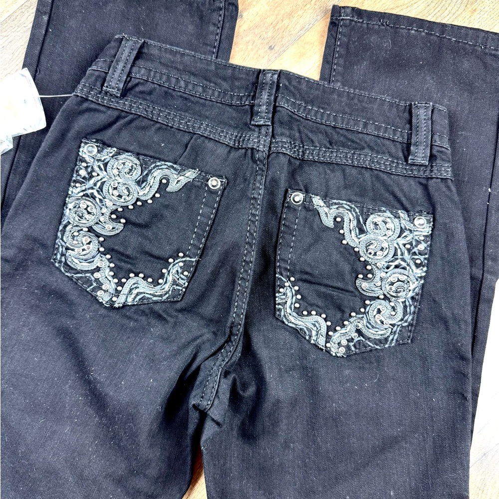 Reba  Black Denim Jeans Size 4 - Picture 5 of 7